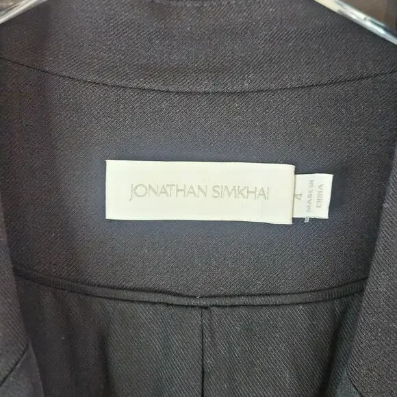 JONATHAN SIMKHAI Reyna Tailored Jumpsuit Black‎ Size 4
